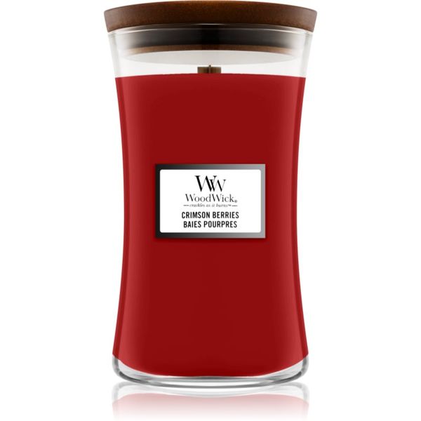 Woodwick Woodwick Crimson Berries ароматна свещ с дървен фитил 610 гр.