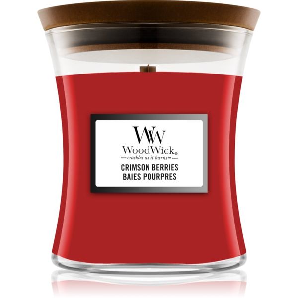 Woodwick Woodwick Crimson Berries ароматна свещ с дървен фитил 85 гр.
