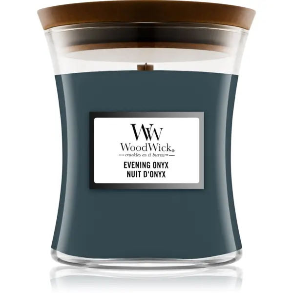 Woodwick Woodwick Evening Onyx ароматна свещ с дървен фитил 275 гр.