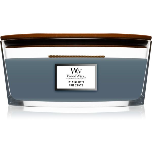 Woodwick Woodwick Evening Onyx ароматна свещ с дървен фитил (hearthwick) 453 гр.