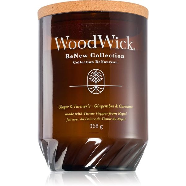 Woodwick Woodwick Ginger & Turmeric ароматна свещ с дървен фитил 368 гр.