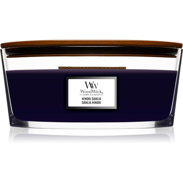 Woodwick Woodwick Hinoki Dahlia ароматна свещ с дървен фитил (hearthwick) 453,3 гр.