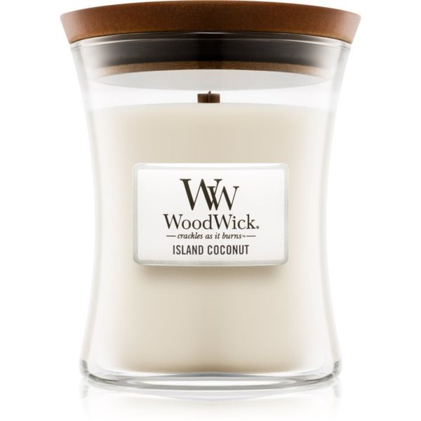 Woodwick Woodwick Island Coconut ароматна свещ с дървен фитил 275 гр.
