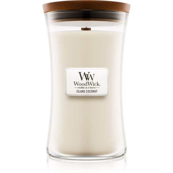 Woodwick Woodwick Island Coconut ароматна свещ с дървен фитил 609.5 гр.
