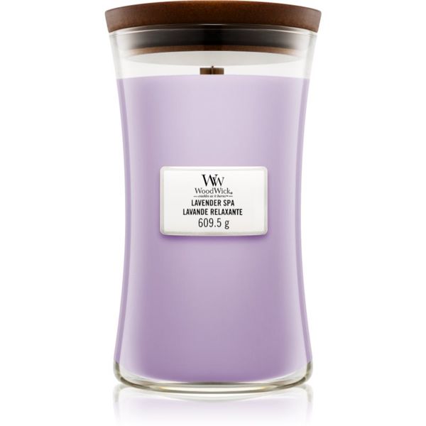 Woodwick Woodwick Lavender Spa ароматна свещ  с дървен фитил 609.5 гр.
