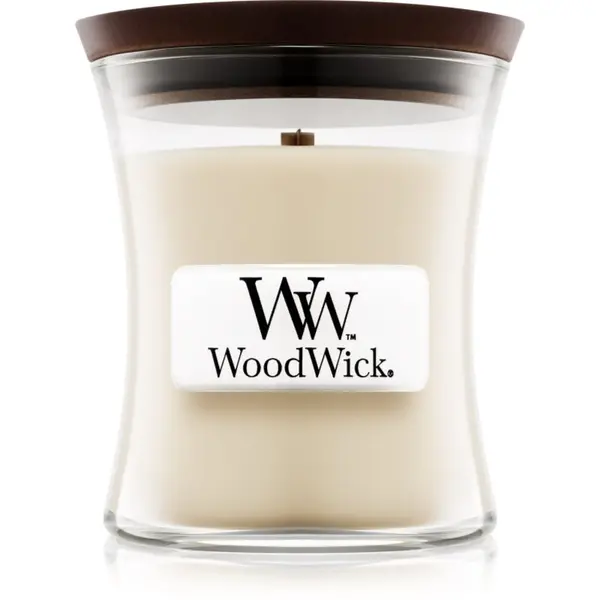 Woodwick Woodwick Linen ароматна свещ с дървен фитил 85 гр.