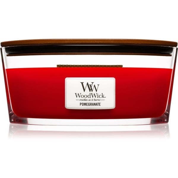 Woodwick Woodwick Pomegranate ароматна свещ с дървен фитил (hearthwick) 453.6 гр.