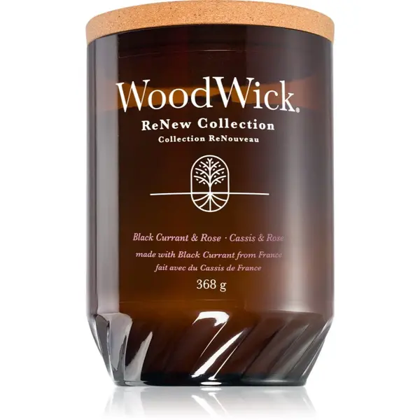 Woodwick Woodwick Renew Black Currant & Rose ароматна свещ 368 гр.