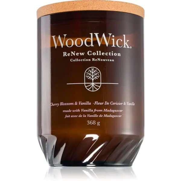 Woodwick Woodwick Renew Cherry Blossom & Vanilla ароматна свещ с дървен фитил 368 гр.