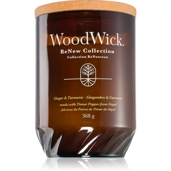 Woodwick Woodwick Renew Ginger & Tumeric ароматна свещ с дървен фитил 368 гр.