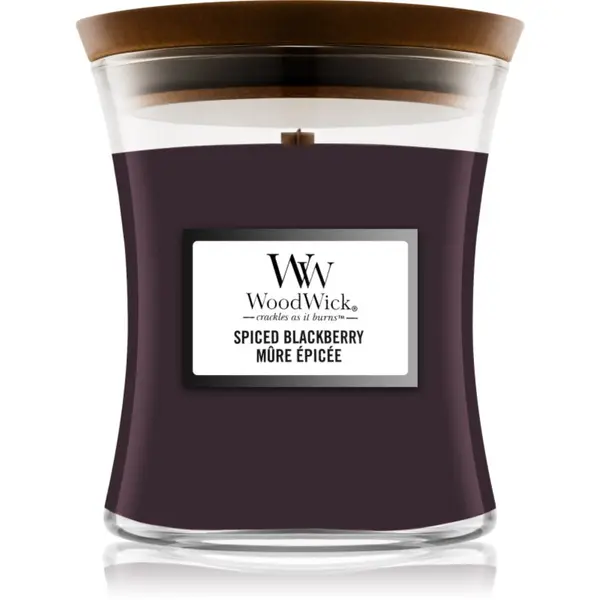 Woodwick Woodwick Spiced Blackberry ароматна свещ с дървен фитил 275 гр.