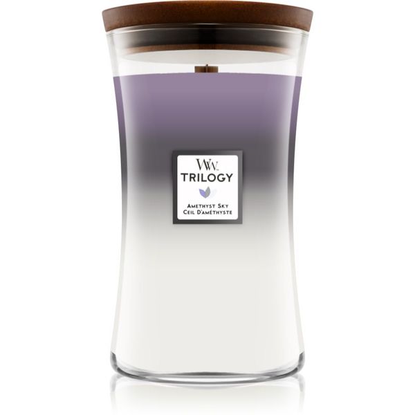 Woodwick Woodwick Trilogy Amethyst Sky ароматна свещ с дървен фитил 609,5 гр.