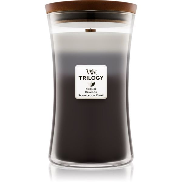 Woodwick Woodwick Trilogy Warm Woods ароматна свещ с дървен фитил 609,5 гр.