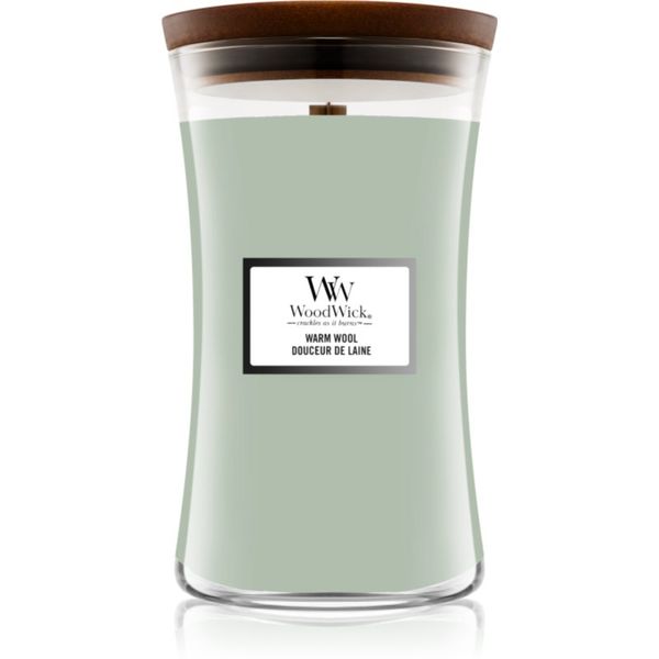 Woodwick Woodwick Warm Wool ароматна свещ с дървен фитил 610 гр.