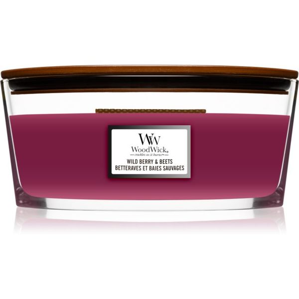 Woodwick Woodwick Wild Berry & Beets ароматна свещ с дървен фитил (hearthwick) 453,6 гр.
