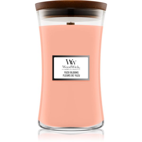 Woodwick Woodwick Yuzu Blooms ароматна свещ с дървен фитил 609 гр.