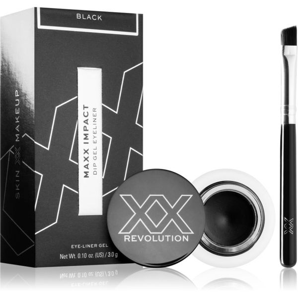 XX by Revolution XX by Revolution MAXX IMPACT гел очна линия с четка цвят Black 3 гр.