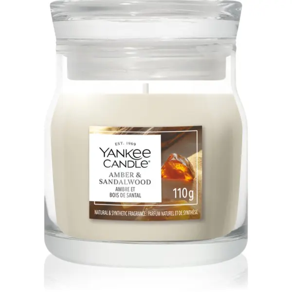 Yankee Candle Yankee Candle Amber & Sandalwood ароматна свещ Signature 110 гр.