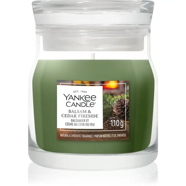 Yankee Candle Yankee Candle Balsam & Cedar Fireside ароматна свещ Signature 110 гр.