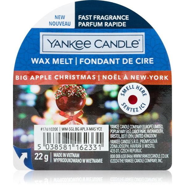 Yankee Candle Yankee Candle Big Apple Christmas восък за арома-лампа 22 гр.