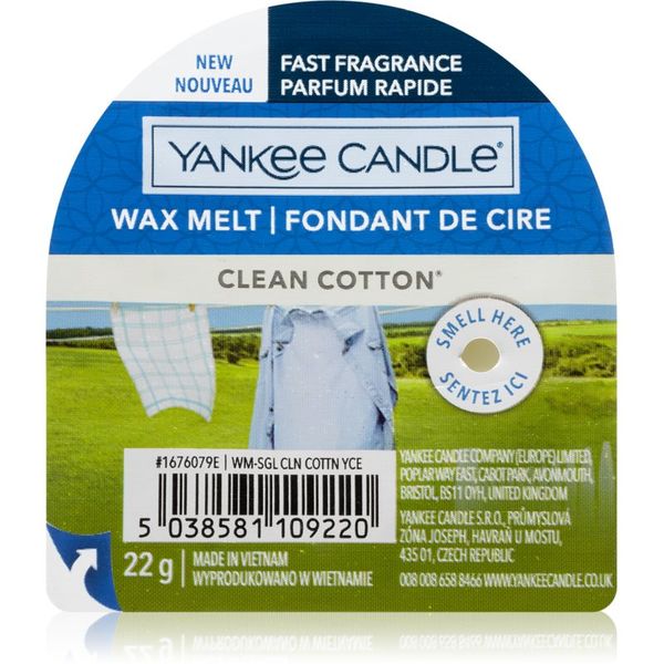 Yankee Candle Yankee Candle Clean Cotton восък за арома-лампа 22 гр.