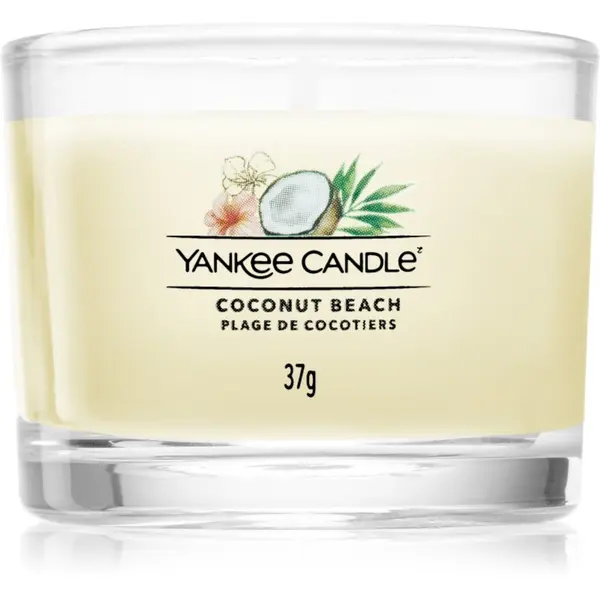 Yankee Candle Yankee Candle Coconut Beach вотивна свещ glass 37 гр.