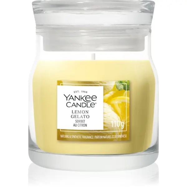 Yankee Candle Yankee Candle Lemon Gelato ароматна свещ Signature 110 гр.