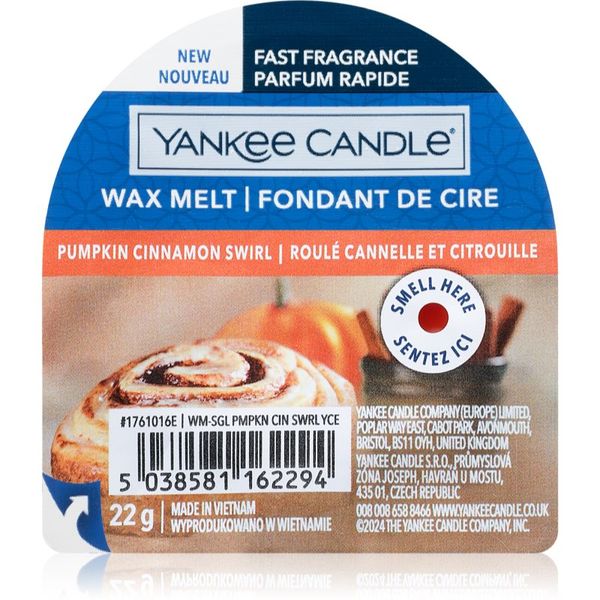 Yankee Candle Yankee Candle Pumpkin Cinnamon Swirl восък за арома-лампа 22 гр.