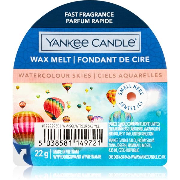 Yankee Candle Yankee Candle Watercolour Skies восък за арома-лампа 22 гр.