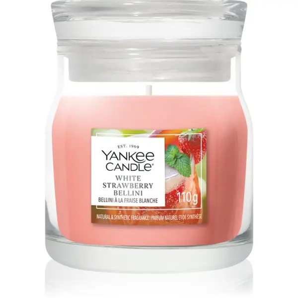 Yankee Candle Yankee Candle White Strawberry Bellini ароматна свещ Signature 110 гр.