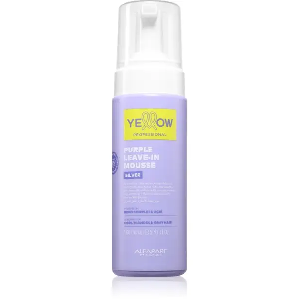 Yellow Professional Yellow Professional Silver Purple Leave-In Mousse пяна за коса неутрализиращ жълтеникавите оттенъци 160 мл.
