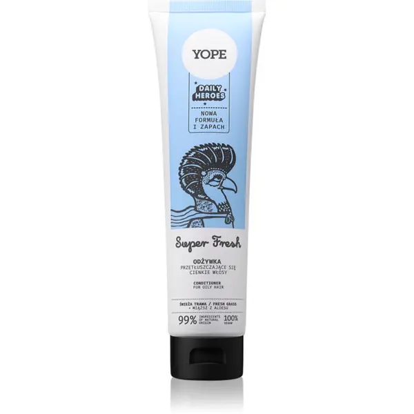Yope Yope Daily Heroes Fresh Conditioner Fresh Grass балсам за обем за мазна коса 170 мл.