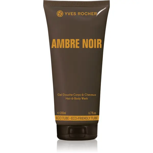 Yves Rocher Yves Rocher Ambre Noir душ гел за тяло и коса за мъже 200 мл.