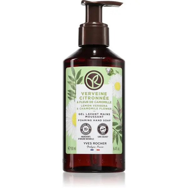 Yves Rocher Yves Rocher Lemon Verbena & Chamomile Flower течен сапун за ръце аромати Lemon Verbena & Chamomile Flower 190 мл.