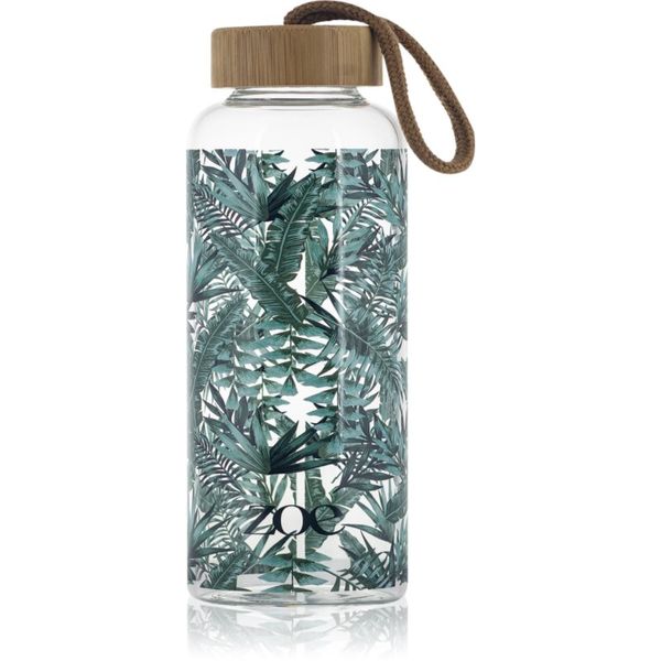 ZOE ZOE Bamboo Glass Bottle стъклена бутилка за вода боя Tropic green 550 мл.