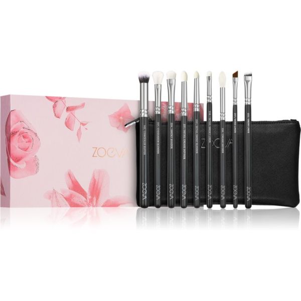 ZOEVA ZOEVA It's All About The Eyes Brush Set Комплект четки с чантичка 9 бр.