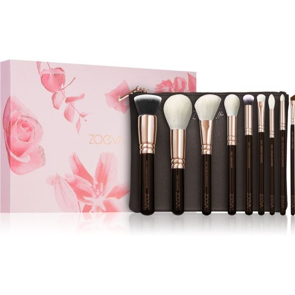 ZOEVA ZOEVA The Complete Brush Set Rose Golden Edition Комплект четки с чантичка