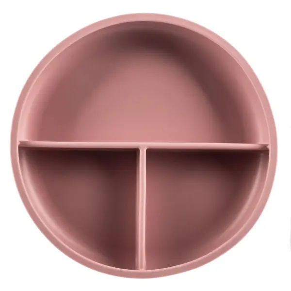 Zopa Zopa Silicone Divided Plate разделена чиния с вендуза Old Pink 1 бр.