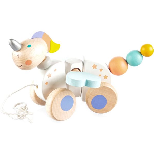Zopa Zopa Wooden Pull Toy люлееща се играчка от дърво Unicorn 1 бр.
