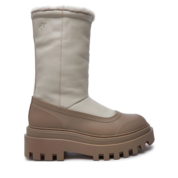 Calvin Klein Jeans Апрески Calvin Klein Jeans Flatform Chelsea Boot Padded YW0YW01558 Бежов