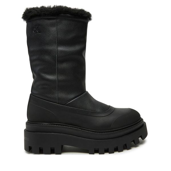 Calvin Klein Jeans Апрески Calvin Klein Jeans Flatform Chelsea Boot Padded YW0YW01558 Черен