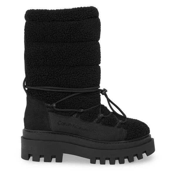 Calvin Klein Jeans Апрески Calvin Klein Jeans Flatform Snow Boot Sherpa Wn YW0YW01195 Черен