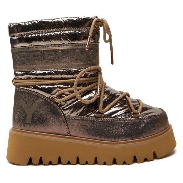 REPLAY Апрески REPLAY Shiny-Effect Harper United Lace-Up GWF4R.000.C0002T Златист