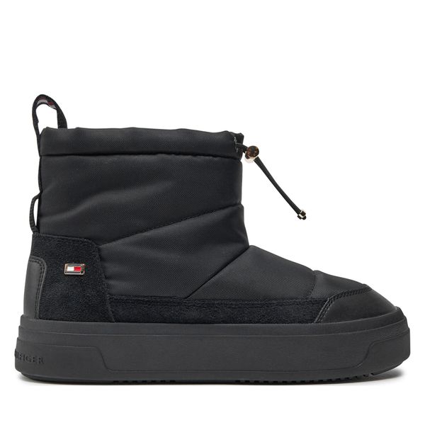 Tommy Hilfiger Апрески Tommy Hilfiger Flag Nylon Mini Snowboot FW0FW08334 Черен