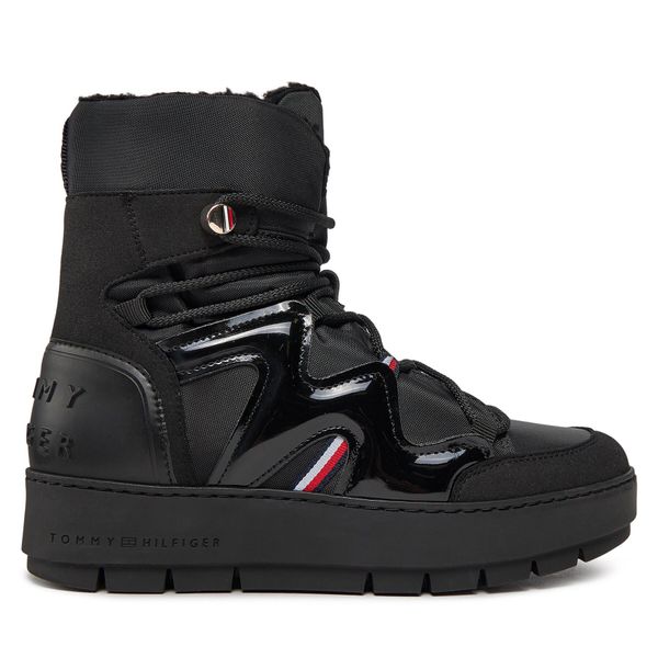 Tommy Hilfiger Апрески Tommy Hilfiger Patent Snowboot FW0FW07852 Черен