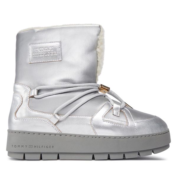 Tommy Hilfiger Апрески Tommy Hilfiger Tommy Essential Silver Snowboot FW0FW07506 Сив