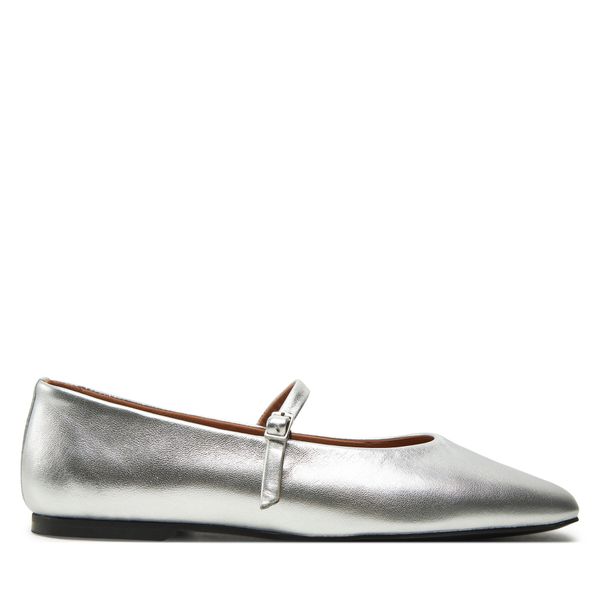 Calvin Klein Балеринки Calvin Klein Mary Jane Ballerina - Met HW0HW02269 Сребрист