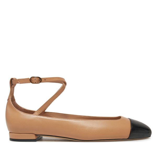 Stuart Weitzman Балеринки Stuart Weitzman Eden Atrap Flat SJ720 Бежов