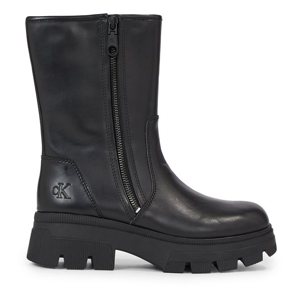Calvin Klein Jeans Боти Calvin Klein Jeans Chunky Combat Zip Boot Wn YW0YW01109 Черен