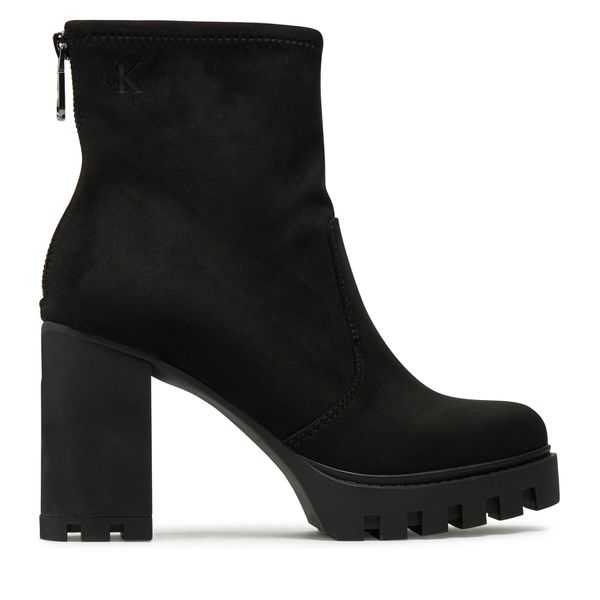 Calvin Klein Jeans Боти Calvin Klein Jeans Heel Platform Zip Boot Ss YW0YW01601 Черен